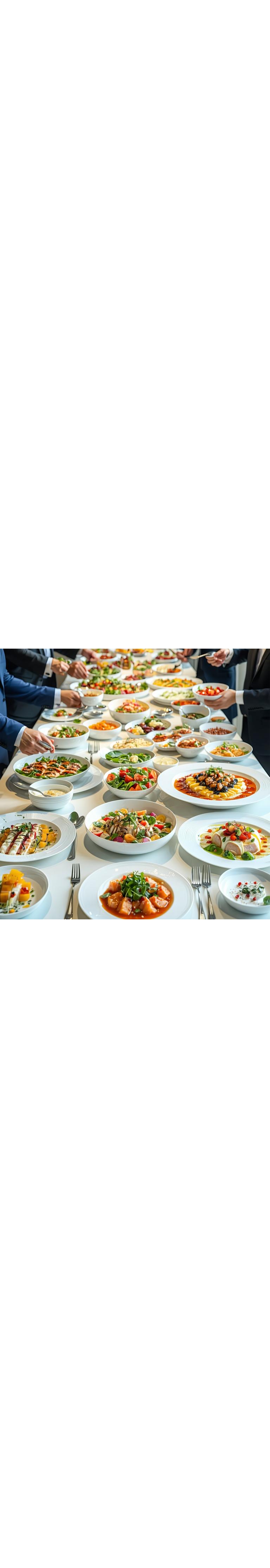 Buffet déjeuner d'entreprise élégant